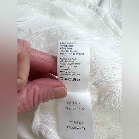 PAIGE White ODELISE raised dot ruffle hem mini dress size‎ S. - Picture 15 of 15